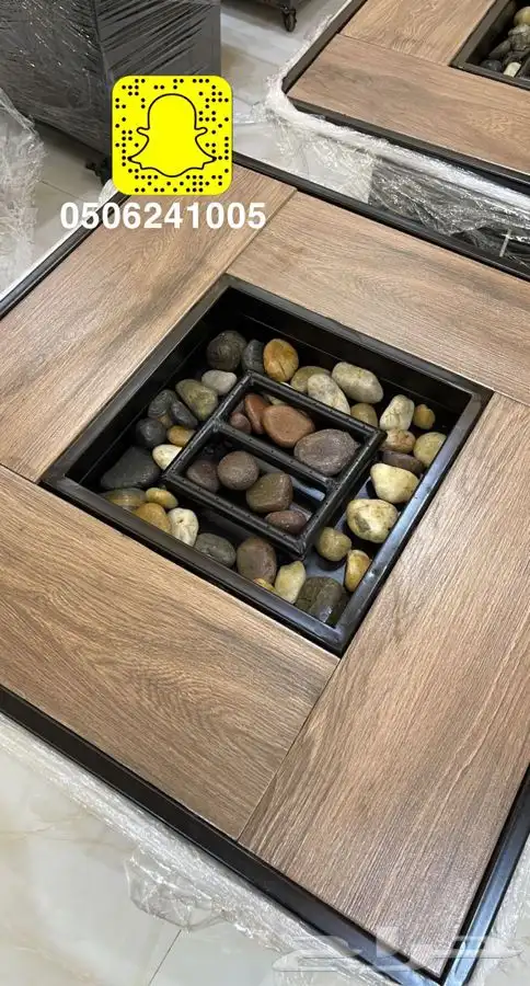 منقد او منقل طاولة تدفئه سيراميك وبرسلان غاز وحطب 19