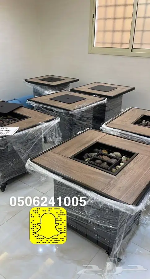 منقد او منقل طاولة تدفئه سيراميك وبرسلان غاز وحطب 18