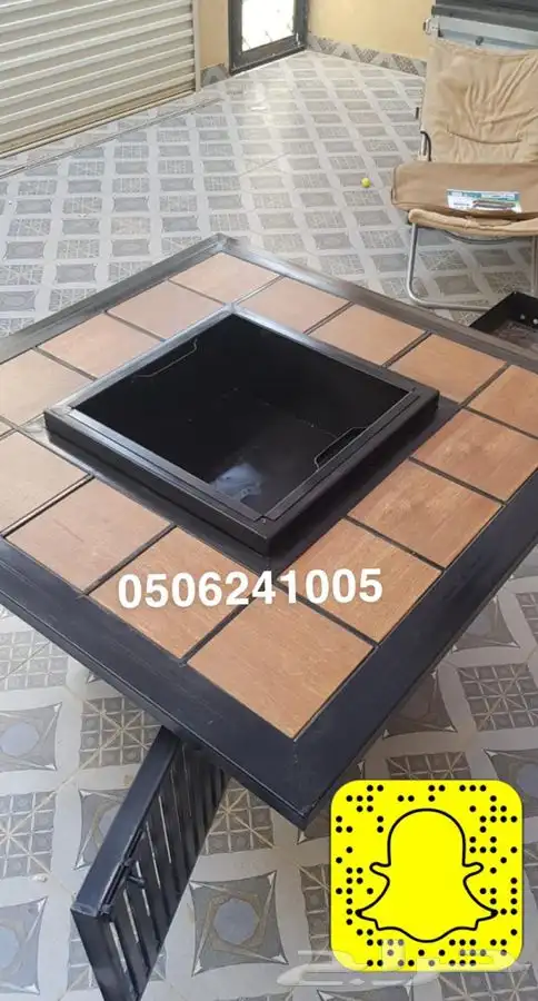 منقد او منقل طاولة تدفئه سيراميك وبرسلان غاز وحطب 98