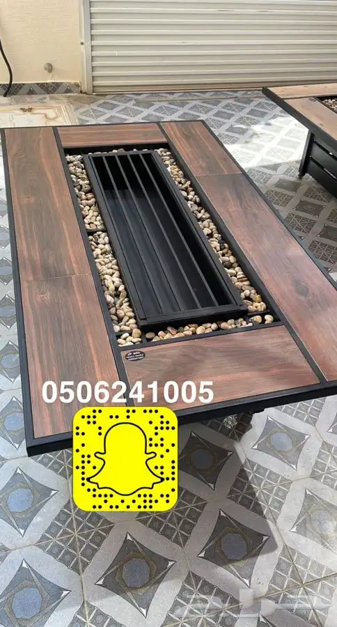 منقد او منقل طاولة تدفئه سيراميك وبرسلان غاز وحطب 55