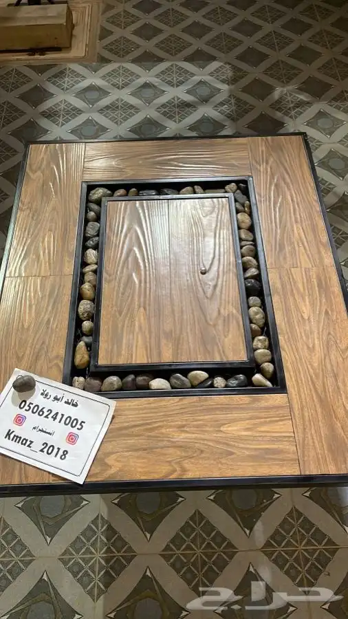 منقد او منقل طاولة تدفئه سيراميك وبرسلان غاز وحطب 20