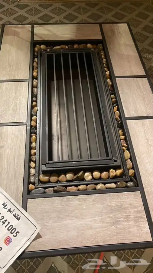 منقد او منقل طاولة تدفئه سيراميك وبرسلان غاز وحطب 23