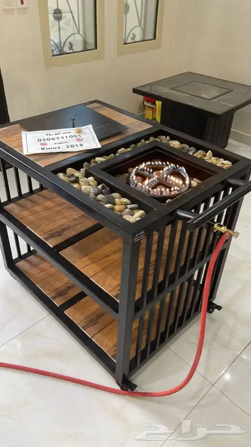 منقد او منقل طاولة تدفئه سيراميك وبرسلان غاز وحطب 13