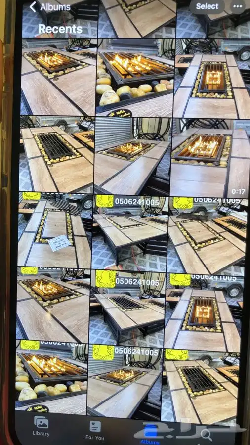 منقد او منقل طاولة تدفئه سيراميك وبرسلان غاز وحطب 78