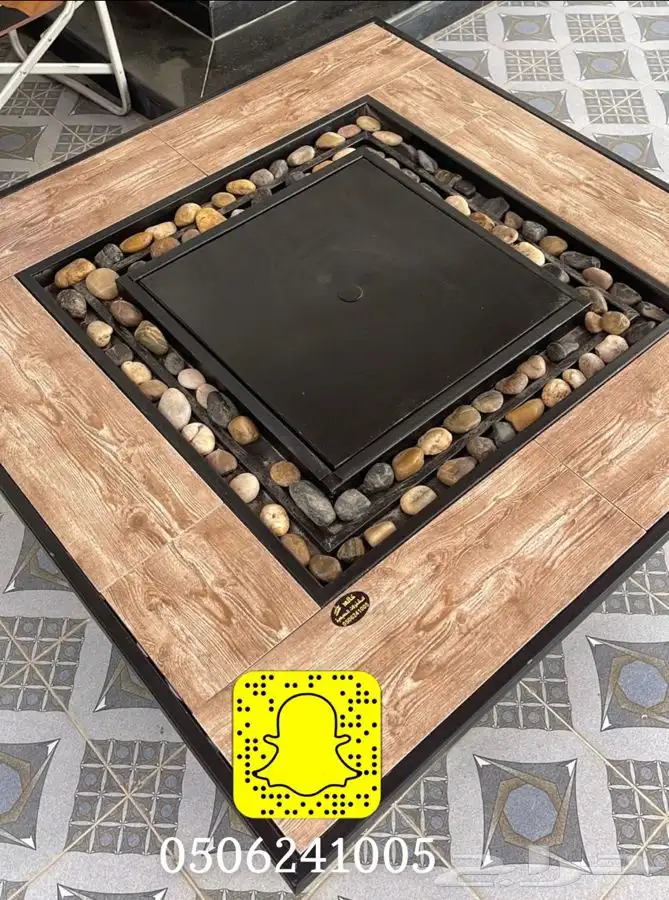 منقد او منقل طاولة تدفئه سيراميك وبرسلان غاز وحطب 63