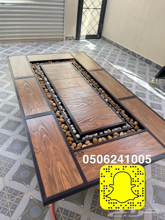 منقد او منقل طاولة تدفئه سيراميك وبرسلان غاز وحطب 49