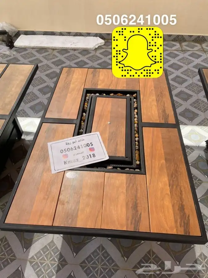 منقد او منقل طاولة تدفئه سيراميك وبرسلان غاز وحطب 54