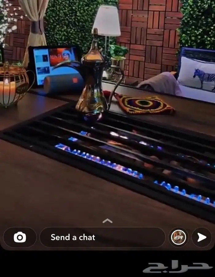 منقد او منقل طاولة تدفئه سيراميك وبرسلان غاز وحطب 68