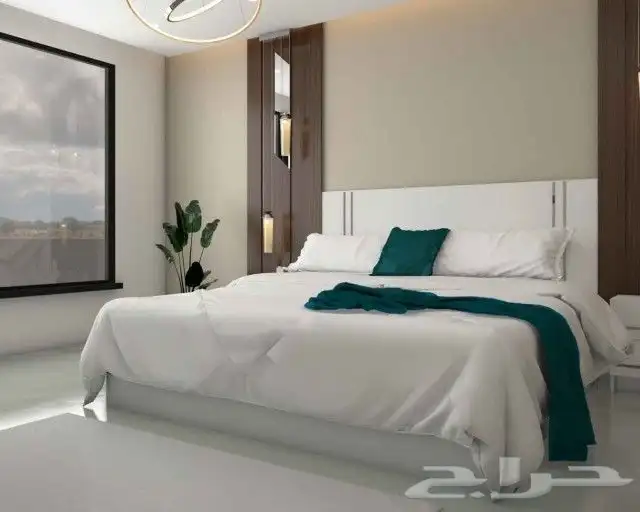 سرير نوم ابيض تصميم هاديء مقاس كنج BD02 1