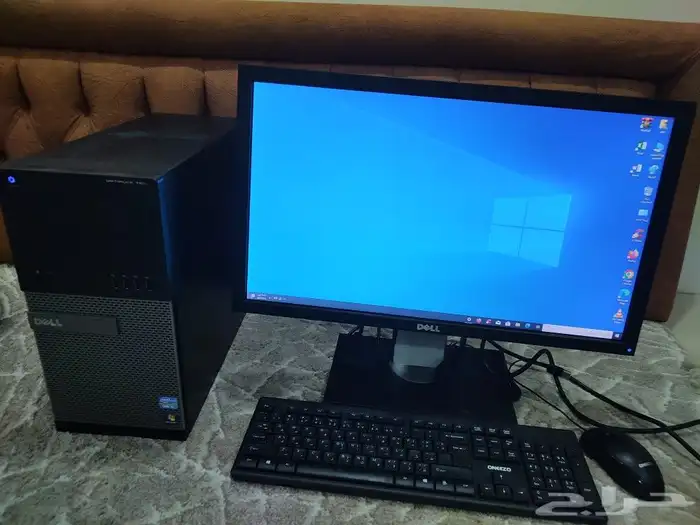 للبيع كمبيوتر مكتبي DELL معالج i7 رام 16 هارد SSD512 شاشة 23 1