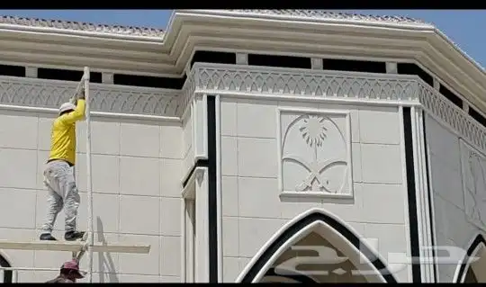بديل الحجر ديكورات ونقشات خارجية لياسة ملونة 5