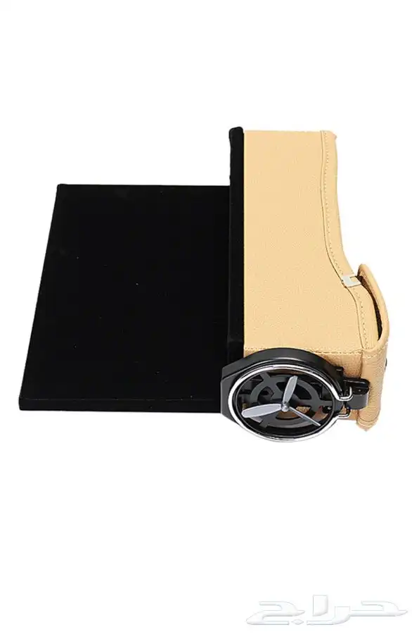 صندوق تخزين جلدي لمقعد السيارةقطعتين لون بيج 6