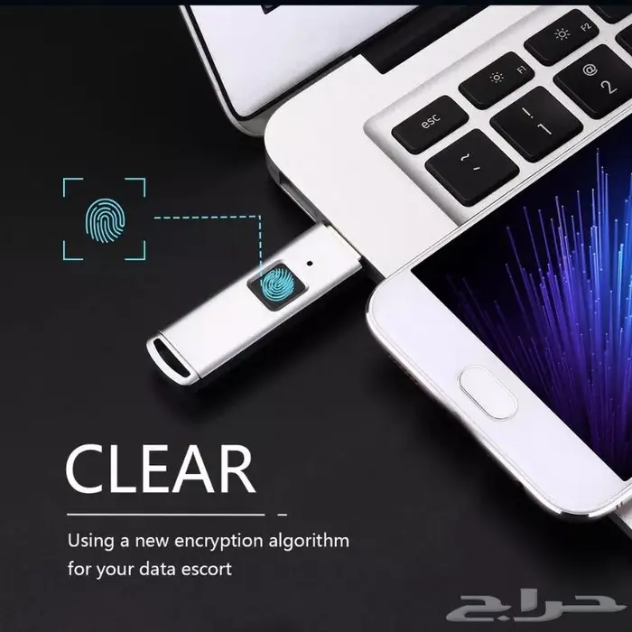 جهاز USB يعمل بتقنية البصمة 3