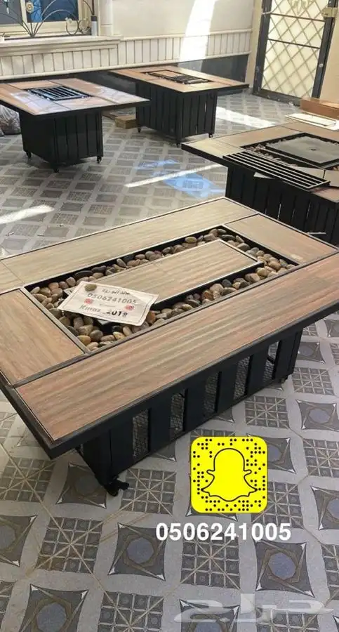 طاولات او منقد تدفئه خارجيه سيراميك مشبات منقل حدايق 97