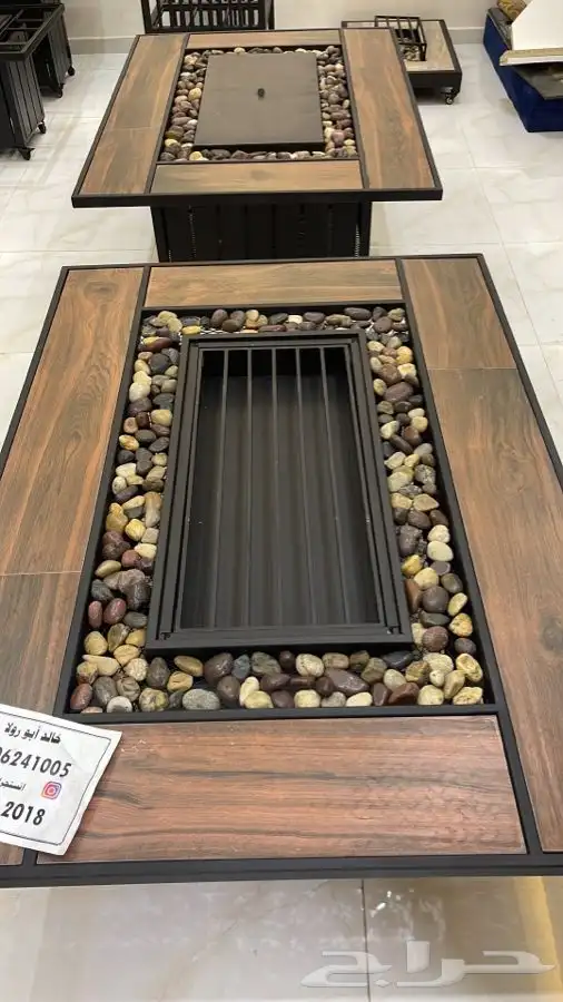 حامل اوسلة حطب مع شراع بمقاسات مختلفه   مدفئه حدايق وطاولات 41