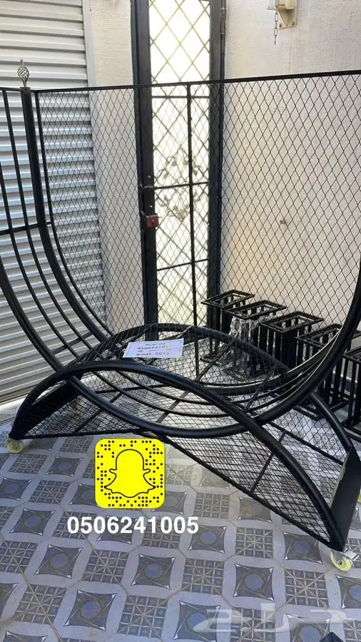 حامل اوسلة حطب مع شراع بمقاسات مختلفه   مدفئه حدايق وطاولات 45