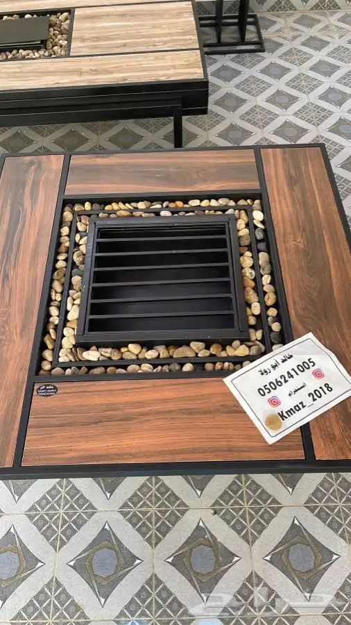 حامل اوسلة حطب مع شراع بمقاسات مختلفه   مدفئه حدايق وطاولات 42