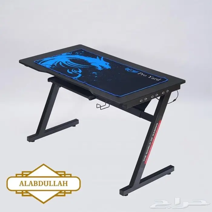 طاولة قيمنق مع حامل للكيبورد مكتب PC 1