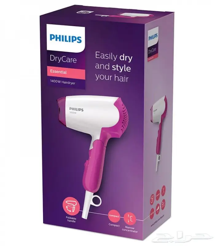 استشوار فيلبس القابل للطي بقوة 1400 واط السعر 95 ريال 2