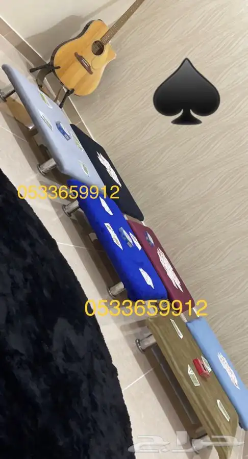 طاولات بلوت بجرس 65 ريال بدون الجرس 60 23