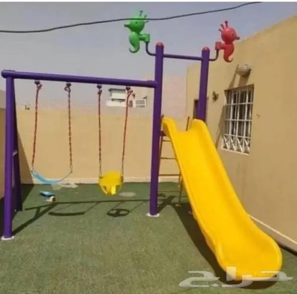 طقم مرجيحة مع زحليقة ملاهي فايبر 1