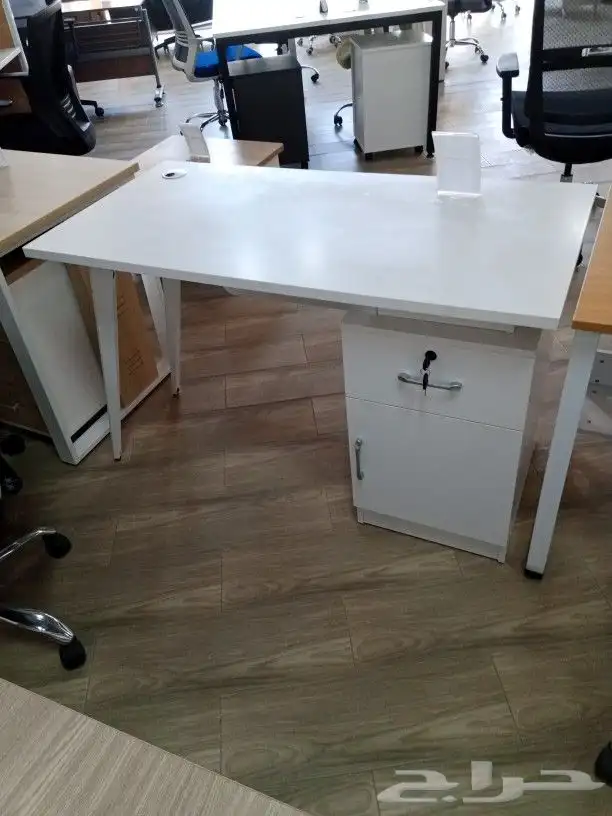 مكتب 120 سم ابيض 1