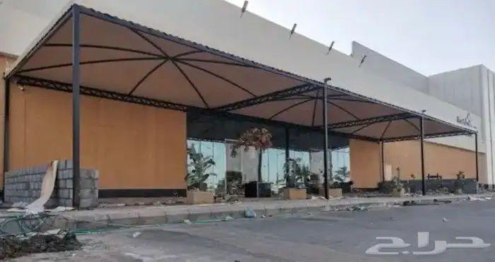 سواتر جدار  ساتر حديد شرايح سواتر بلاستيك  مظلات جلسات 10