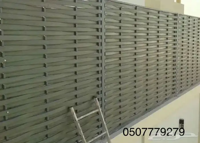 سواتر جدار  ساتر حديد شرايح سواتر بلاستيك  مظلات جلسات 6