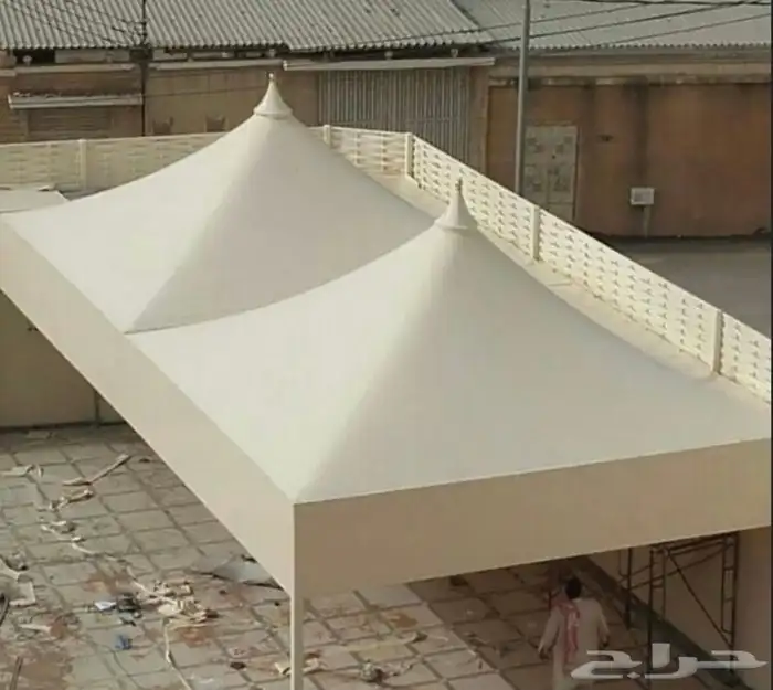 سواتر جدار  ساتر حديد شرايح سواتر بلاستيك  مظلات جلسات 16