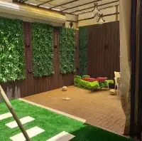 مشتل زراعة طبيعي ثيل واحواض وأشجار وزهور 2