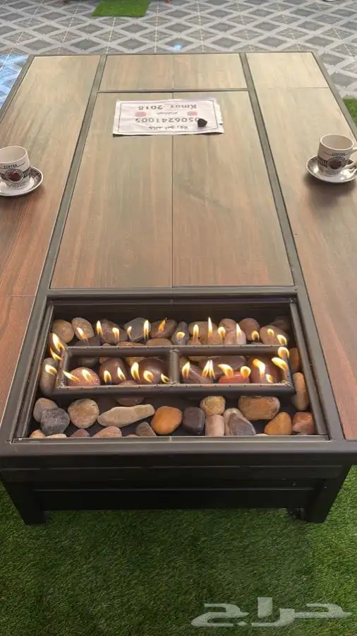 مدفاه او منقل منقد سيراميك طاوله تعمل بالغاز والحطب 11