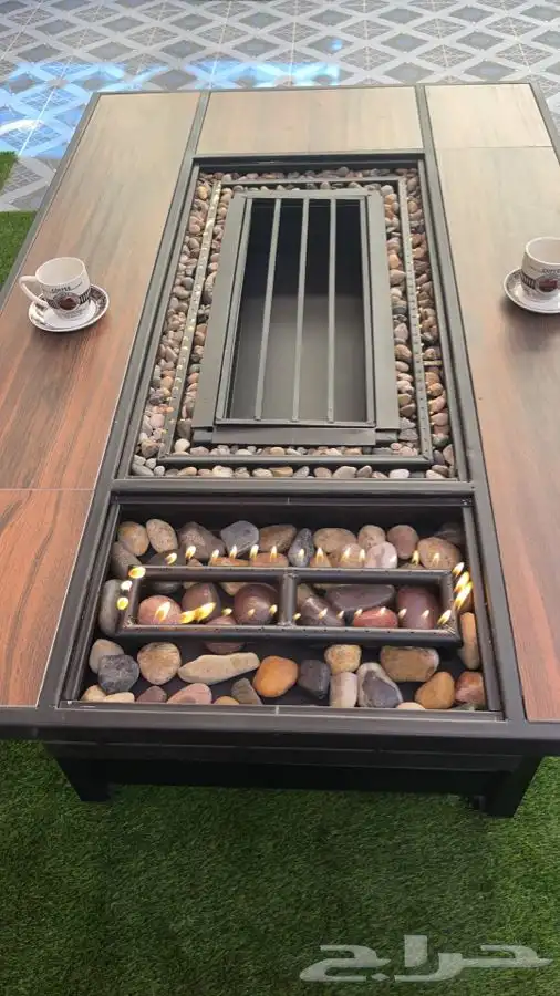 مدفاه او منقل منقد سيراميك طاوله تعمل بالغاز والحطب 13