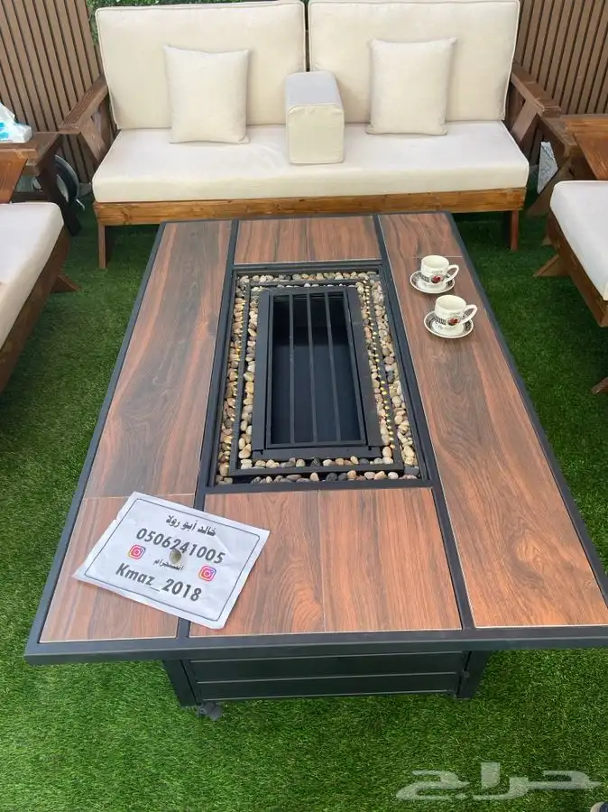 مدفاه او منقل منقد سيراميك طاوله تعمل بالغاز والحطب 9