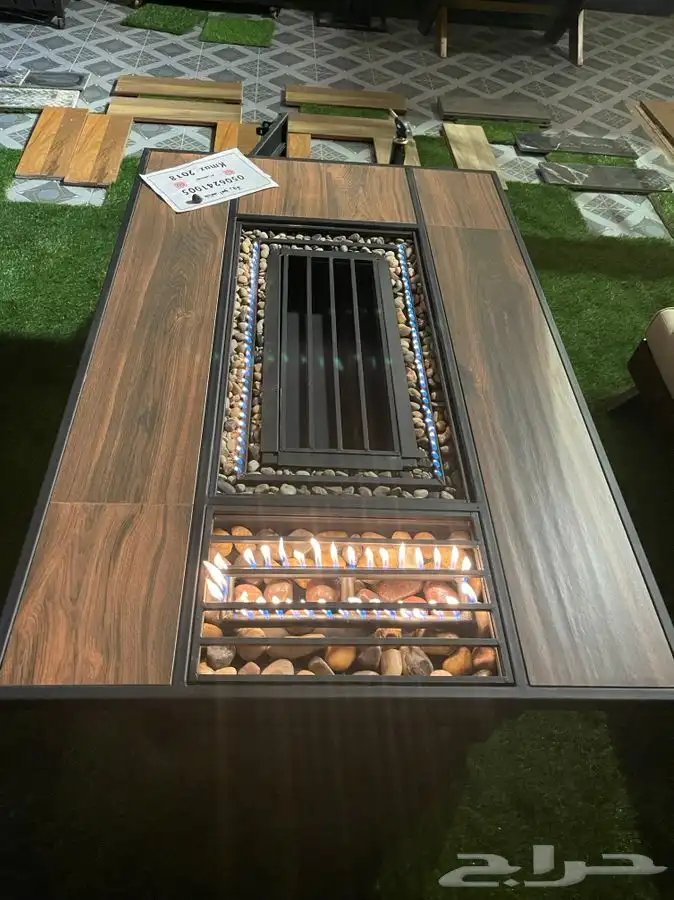 مدفاه او منقل منقد سيراميك طاوله تعمل بالغاز والحطب 15