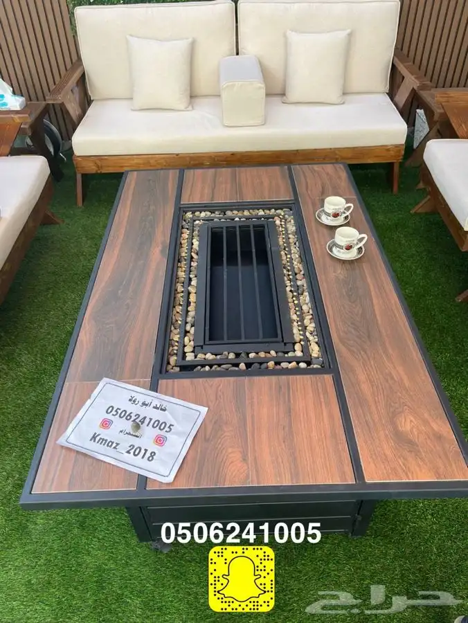 مدفاه او منقل منقد سيراميك طاوله تعمل بالغاز والحطب 24