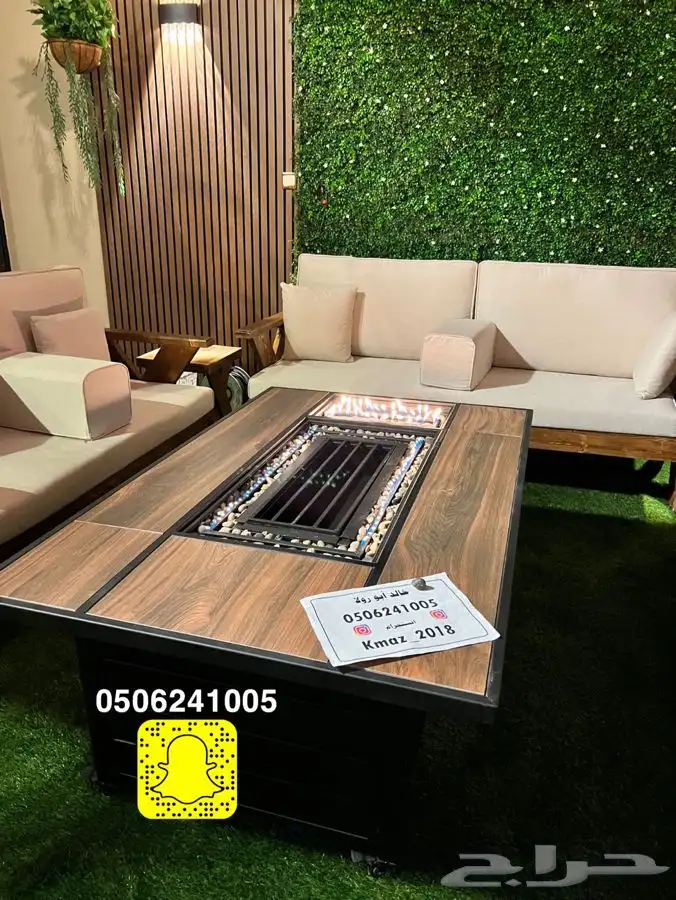 مدفاه او منقل منقد سيراميك طاوله تعمل بالغاز والحطب 5