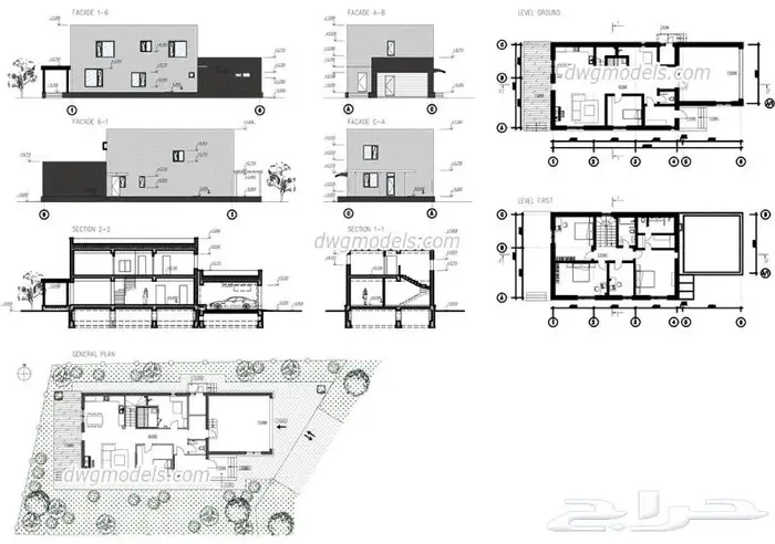 رسومات تنفيذيه معماريه 0