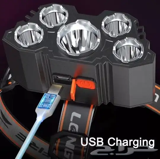 للبيع كشاف USB قابل للشحن مع بطاريه مدمجه LED 1