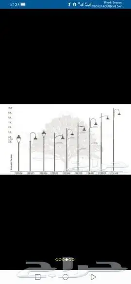 اعمدة انارة ديكورية ومضلعه 72