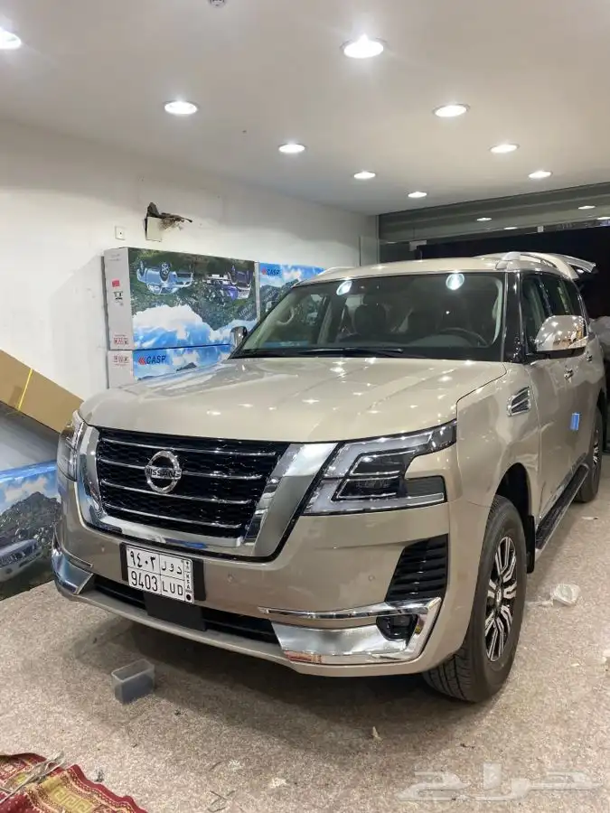 شبك نيسان باترول بلاتينيوم 2022جنوط اكسسورات سله نياكل 5