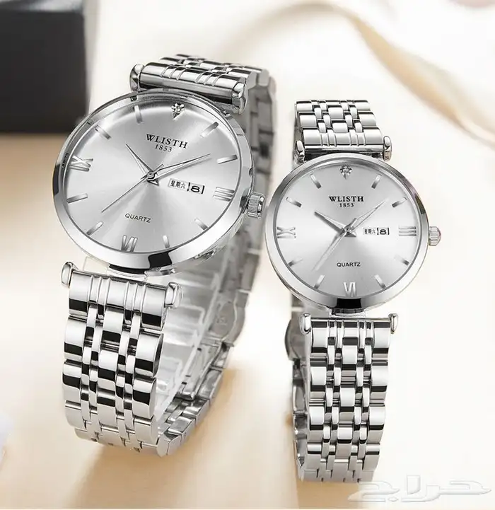 طقم ساعتين رجالي ونسائي 2