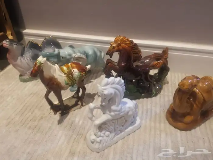 6 مجسمات ابل خيول فيل 3