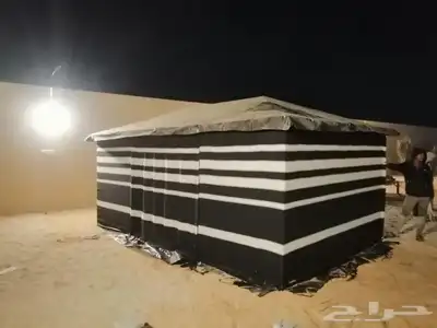 بيوت شعر عادية مع هيكل حديد بيت بدون طناب 16