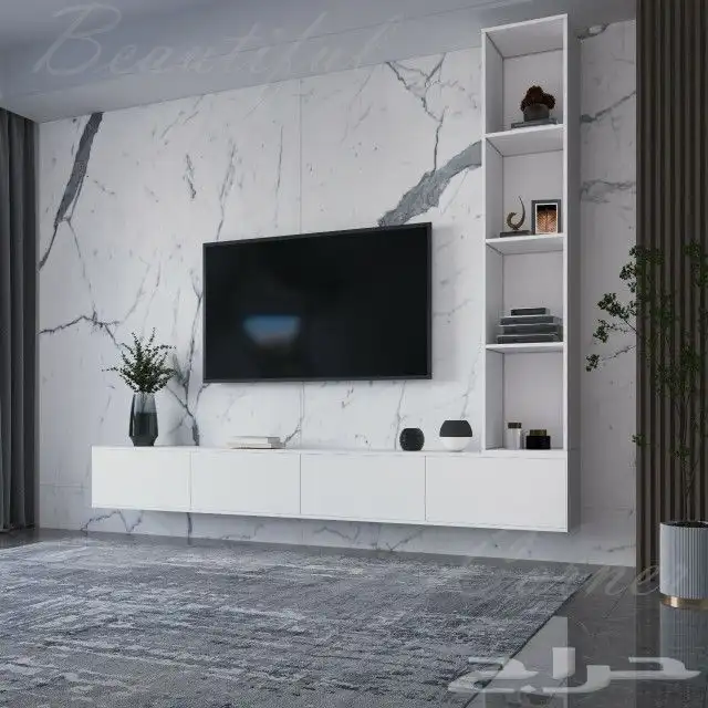 طاولات تلفزيون وصلت حديثا عصريه ومودرن تنفع معلقه او على الارض 7
