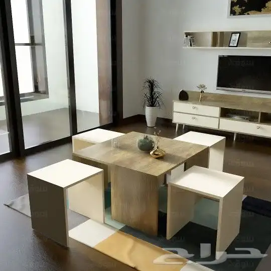 طاولة وسط مع 4خدمة 2