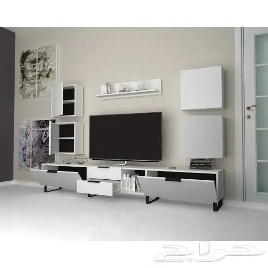 طاولة تلفزيون ابيض موديل 2