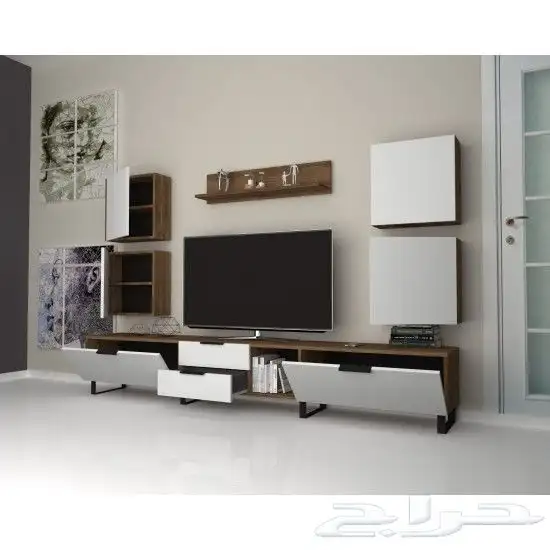 طاولة تلفزيون ابيض موديل 8