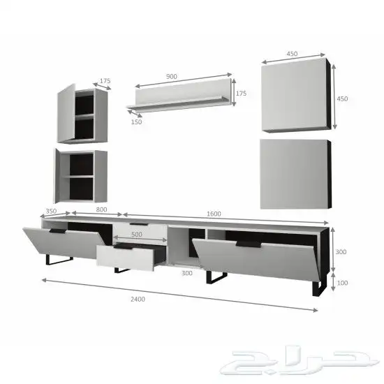 طاولة تلفزيون ابيض موديل 11