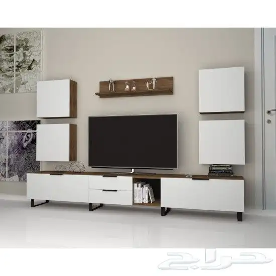 طاولة تلفزيون ابيض موديل 6