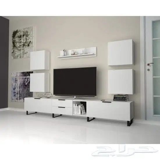 طاولة تلفزيون ابيض موديل 4